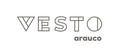 Logotipo de melamina Vesto de Arauco